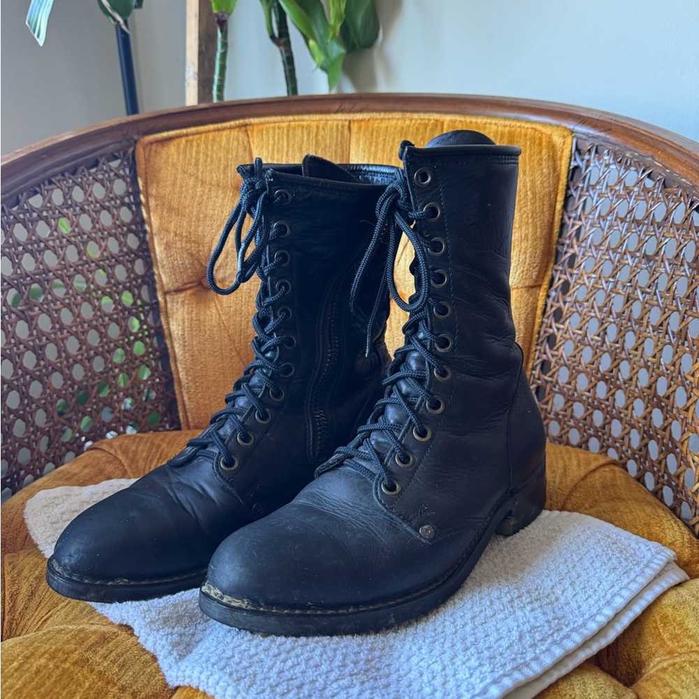 Vintage Harley Davidson Zip Boots